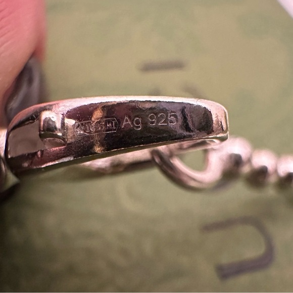 ✨ NWT Gucci Britt Heart Interlocking GG Silver Pendant - Picture 7 of 7